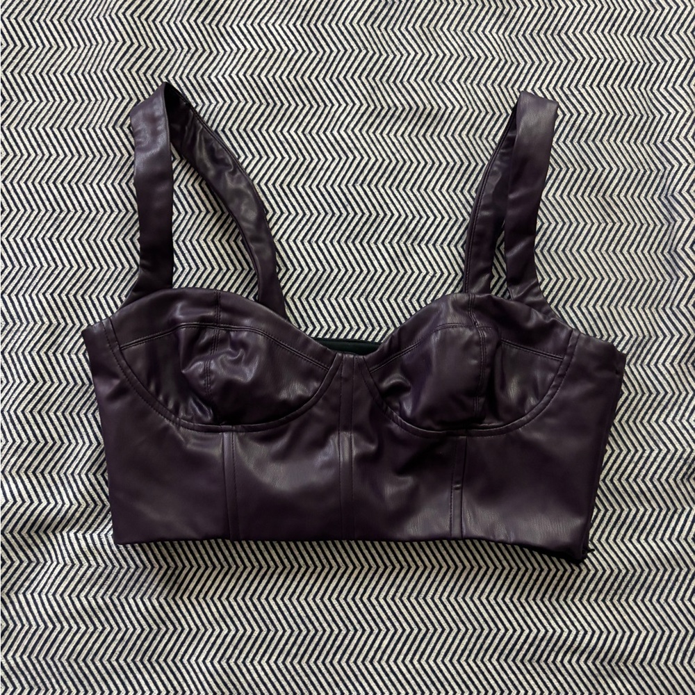 ZARA LEATHER TOP